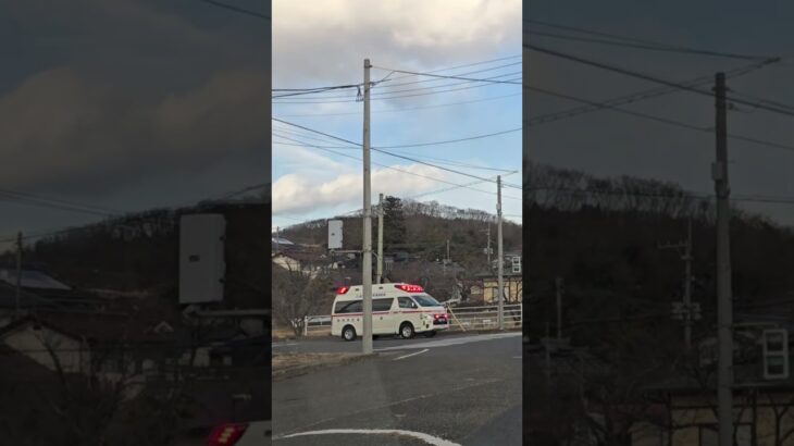 三春救急1、某町で発生した急病事案に出動🚑#緊急走行 #郡山消防#郡山市#救急車