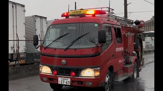 緊急走行！モーターサイレンで緊走する足利市消防本部（中央ポンプ1）