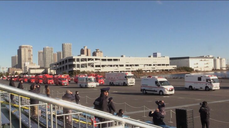 【東京消防出初式2026】機械部隊等分列行進（車両走行）予行シーン