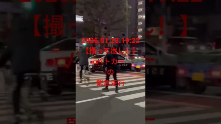 【 #音量注意 】 2026.01.28.19:22 【撮って出し！】 #パトカー の #緊急走行