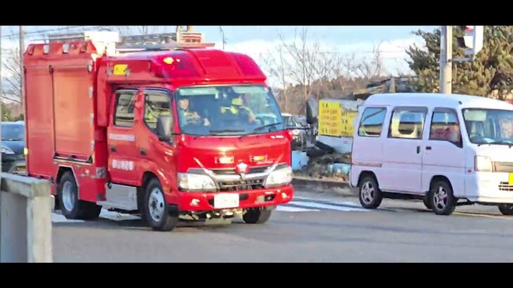 郡山ポンプ2、郡山指揮1、暴風警報、林野火災警報発令の中枯草火災現場に出動！！🚒🚒