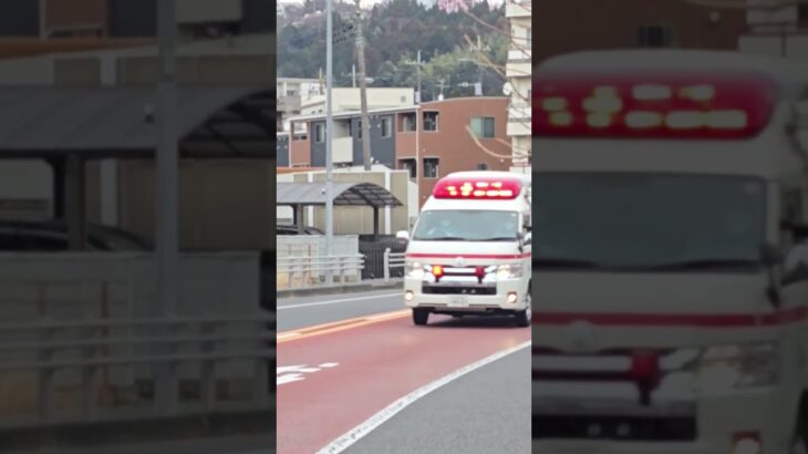 日立救3救命センターに向け、緊急走行🚑 #緊急走行 #救急車 #日立消防#日立市