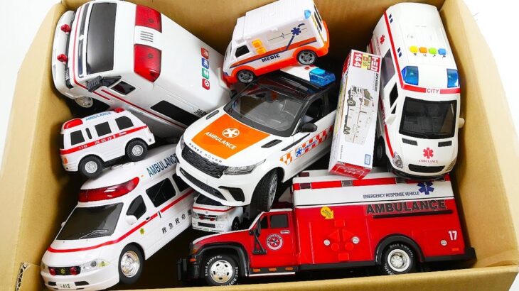 救急車のミニカーが坂道走る！緊急走行訓練です☆A miniature ambulance runs up a slope! It’s emergency driving training!