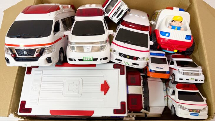 救急車のミニカーが走ります。サイレンありで坂道走行☆緊急走行｜Ambulance minicar runs in an emergency with sirens!