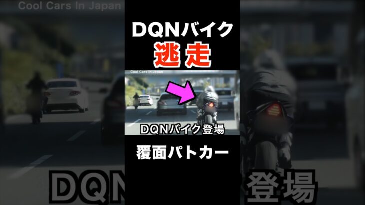 覆面パトカーから逃走⁉️ DQNバイク‼️ #shorts