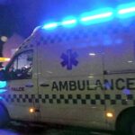 FALCK GENTOFTE AMBULANCE (A48) i udrykning rettungswagen auf Einsatzfahrt 緊急走行 救急車