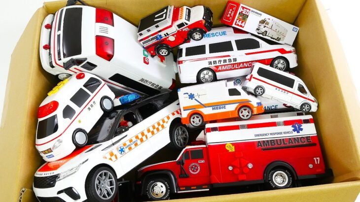 たくさんの救急車ミニカーが走ります！緊急走行訓練☆Many miniature ambulances will be running! Emergency driving training☆