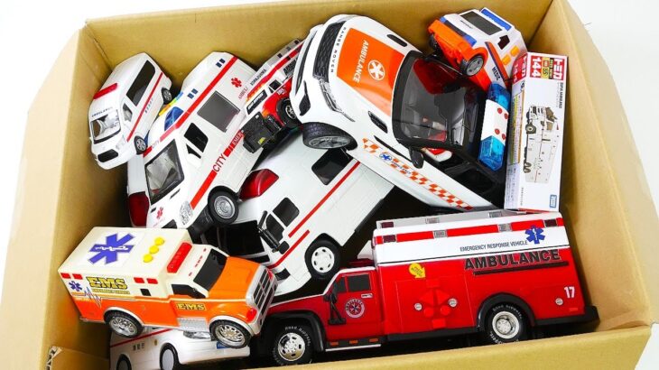 救急車のミニカーが走る☆緊急走行テスト サイレン音☆Miniature ambulance car running ☆ Emergency driving test siren sound ☆