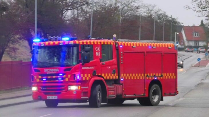 ST.GLADSAXE (GXM1) ABA beredskab øst falck brandbil i udrykning Feuerwehr auf Einsatzfahrt 緊急走行 消防車