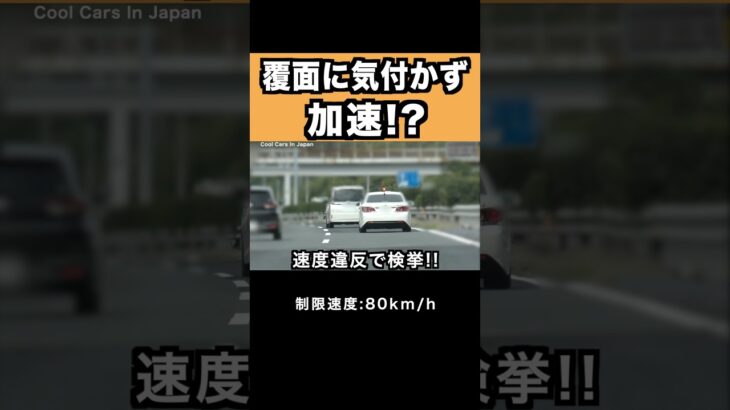 真後ろの『覆面』に気付かず加速した結果⁉️ #覆面パトカー #shorts
