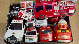 🚒はたらくくるま🚓パトカーと救急車と消防車のミニカーを坂道で走行チェック！🚑