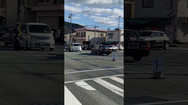 クラクションを豪快に鳴らしながら　内宮前を緊急走行するスイフトパトカー　交通規制中の警察官と遭遇！！　三重県警伊勢警察署地域課