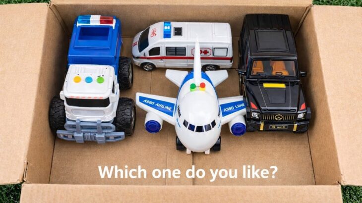 救急車とバスのミニカーが走る! 緊急走行テスト! サイレンあり&坂道走ります。