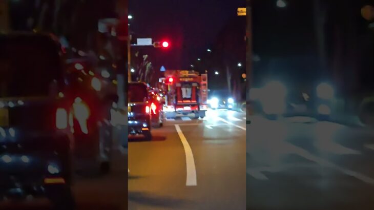 東京消防庁 福生消防署  羽村1          緊急走行  #東京消防庁 #消防車 #緊急走行