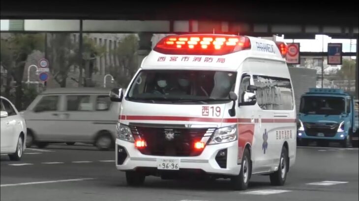 🚨救急車🚨緊急走行🚨2連発🚨西宮市消防局🚨尼崎市消防局🚨 #救急車