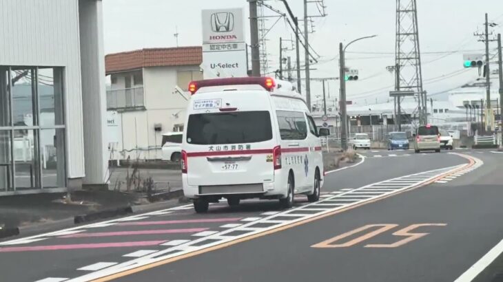 犬山市消防本部南出張所　パラメディック高規格救急車【救急犬山3】緊急走行　japanese ambulance