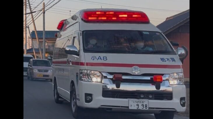 緊急走行！ハーモニックサイレンで緊走する小山市消防本部救急隊（小山救急8）