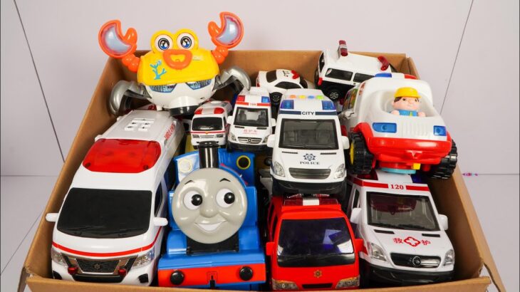 たくさんの『救急車』を箱にまとめ、坂道を走らせた。緊急走行テスト｜ “Ambulance” Minicar runs in an emergency. Slope driving test