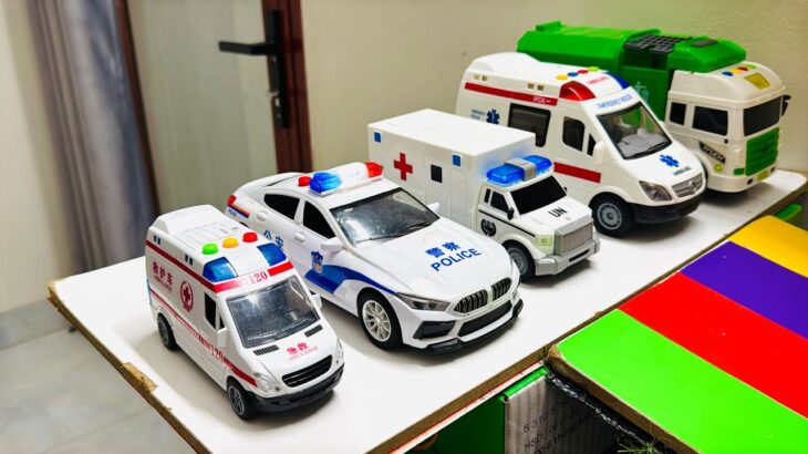 救急車のミニカー走る☆緊急走行テスト☆坂道走る｜ Ambulance miniature car runs! Emergensy driving test