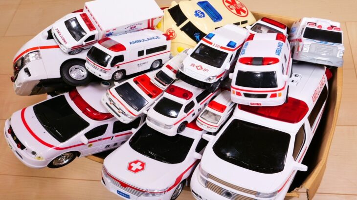 救急車のミニカーが坂道を走ります！サイレン有りで緊急走行テスト！ Ambulance miniature cars run a steep hill♪ Drive Test