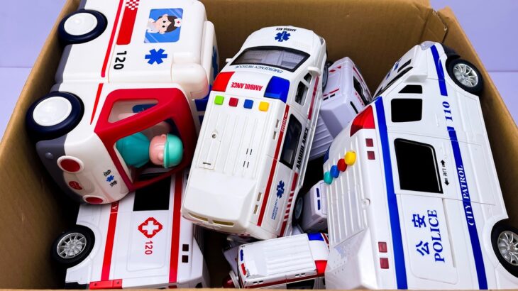 救急車のミニカーが走ります。サイレンありで坂道走行☆緊急走行｜Ambulance minicar runs in an emergency with sirens!