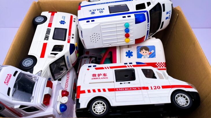 救急車のミニカーが走ります。サイレンありで坂道走行☆緊急走行｜Ambulance minicar runs in an emergency with sirens!