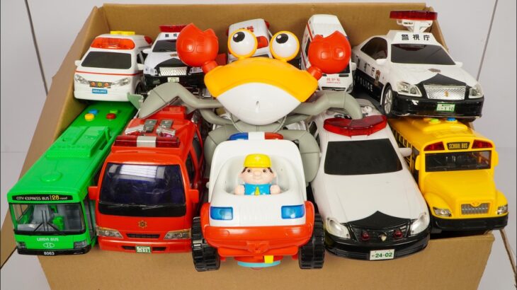 救急車パトカー消防車のミニカーが走る走る！坂道を緊急走行テスト Ambulance police car Minicar of fire truck run run! Slope drive test