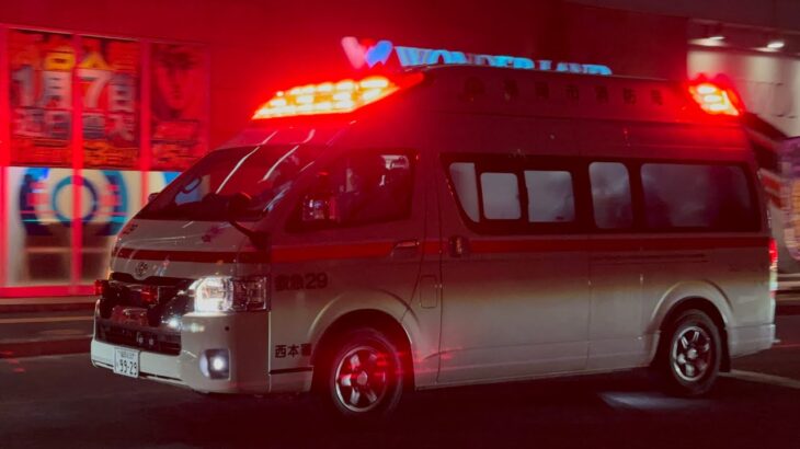 【福岡市消防局】姪浜P54・西本署救急29 2台同時緊急走行