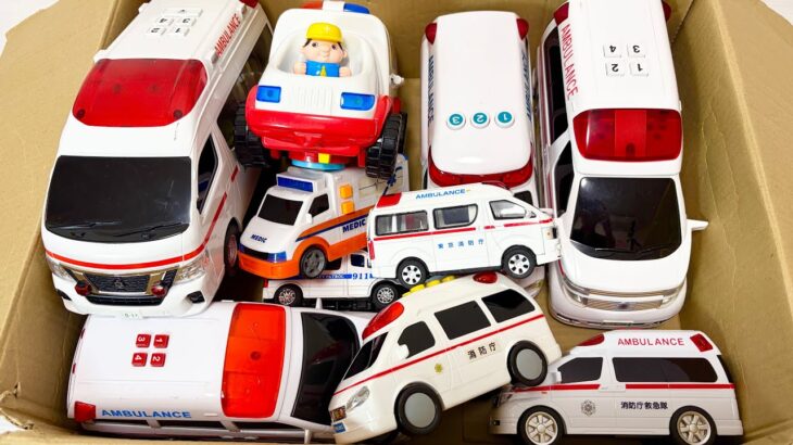 坂道走る！救急車のおもちゃで緊急走行テスト！Running Down the Slope! Emergency Run Test with Toy Ambulances!