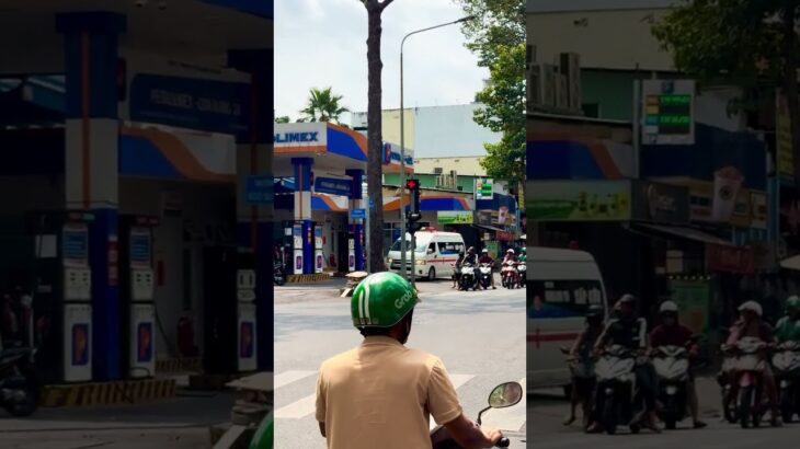 【衝撃】ホーチミン緊急走行！救急車がガソリンスタンドを電撃ショートカット｜Saigon Ambulance Shortcut