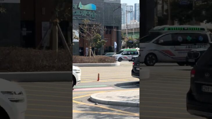 釜山の民間企業の救急車緊急走行🚨#緊急出動 #緊急走行 #緊急車両 #救急車 #釜山 #韓国 #구급차 #부산 #긴급출동 #ambulance #responding