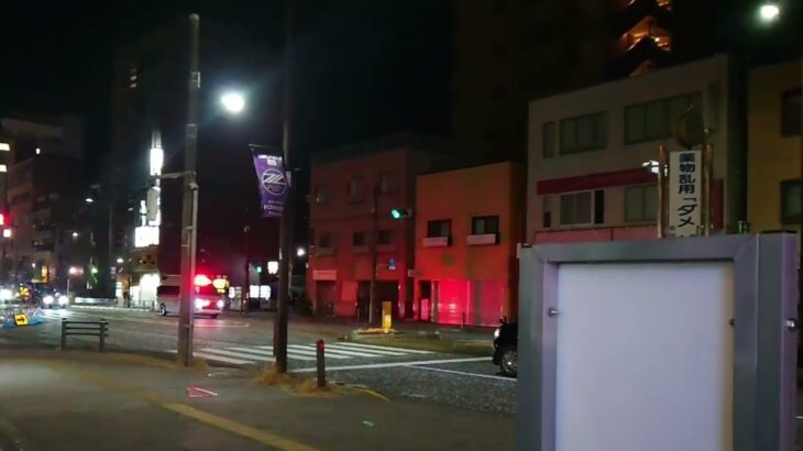 コンフォートサイレンを響かせ緊急走行する東京消防庁 ハイメディック救急車