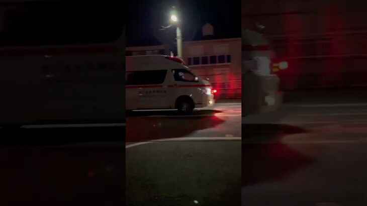 【夜の救急隊！】さいたま市消防局　救急車　緊急走行シーン！