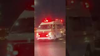 パラメディック救急車 右折 現着【本署救急隊・大和市消防本部】
