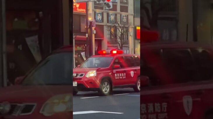 緊急走行！東京消防庁消防指揮車