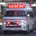 🚨新型救急車❓珍しい光り方をする赤色灯🚨　#救急車