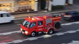 消防車　緊急走行　ポンプ車