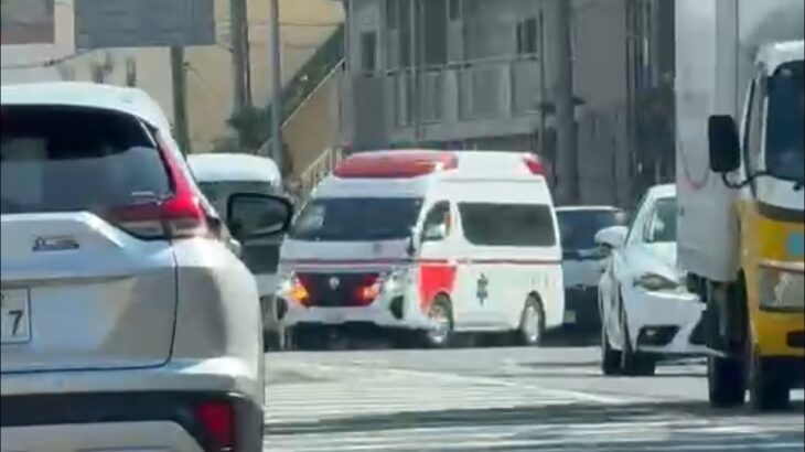 🚨救急車🚨緊急走行🚨2連発🚨響き渡るサイレン🚨赤色灯🚨　#救急車