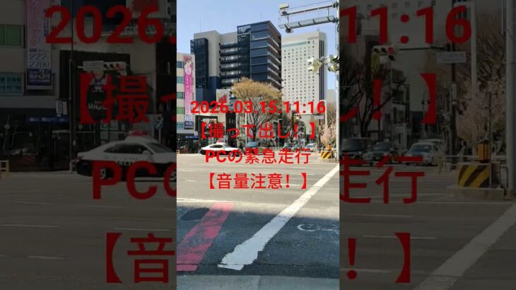 2026.03.15.11:16 【撮って出し！】 #緊急 #走行 する #パトカー  【 #音量注意 】