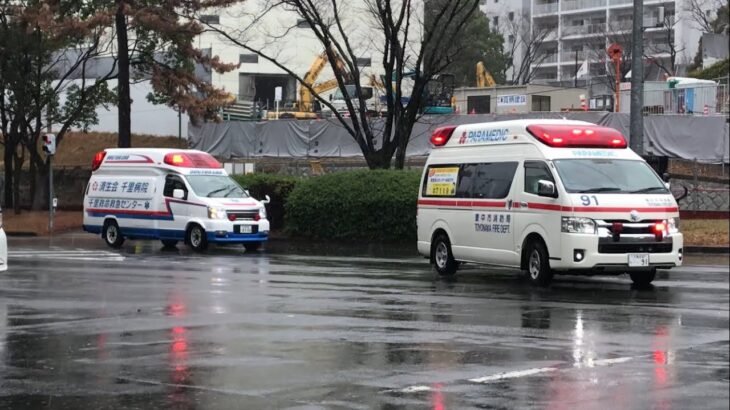 【緊急走行】救急車とドクターカー2台連続の緊急走行！豊中市消防局　救急91&大阪府済生会千里病院 千里救命救急センター　ドクターカー