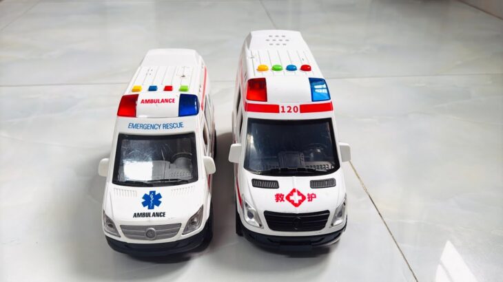 救急車のミニカー走る☆緊急走行テスト☆坂道走る｜ Ambulance miniature car runs! Emergensy driving test