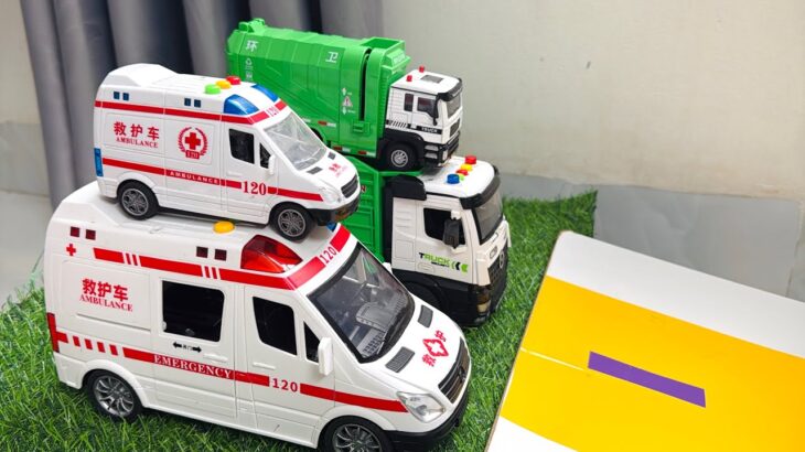 救急車のミニカー走る☆緊急走行テスト☆坂道走る｜ Ambulance miniature car runs! Emergensy driving test