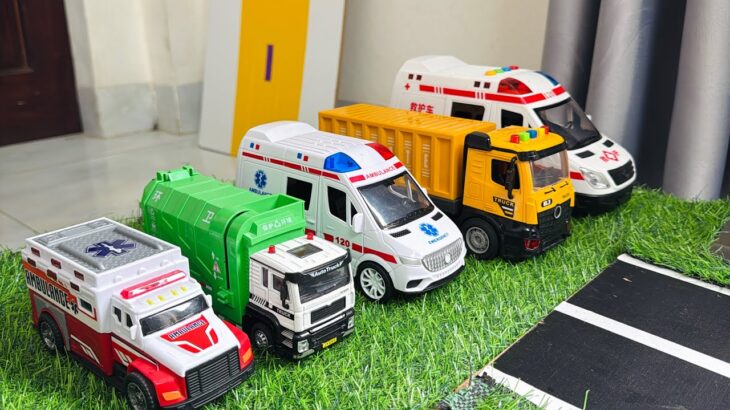 救急車のミニカー走る☆緊急走行テスト☆坂道走る｜ Ambulance miniature car runs! Emergensy driving test