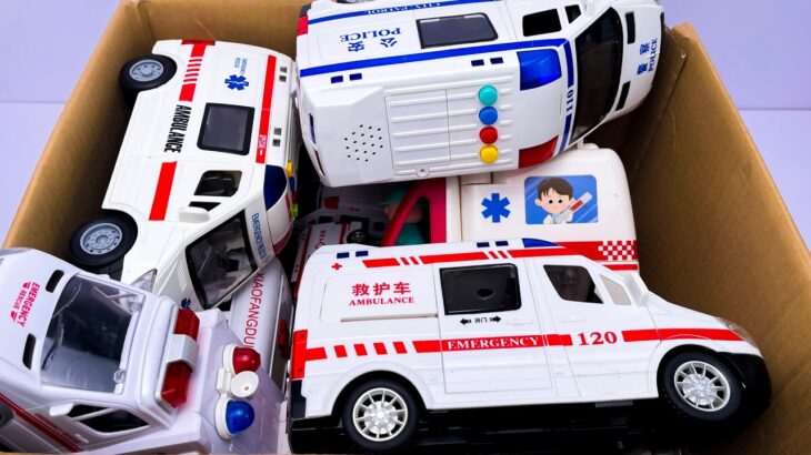 救急車のミニカーが走ります。サイレンありで坂道走行☆緊急走行｜Ambulance minicar runs in an emergency with sirens!
