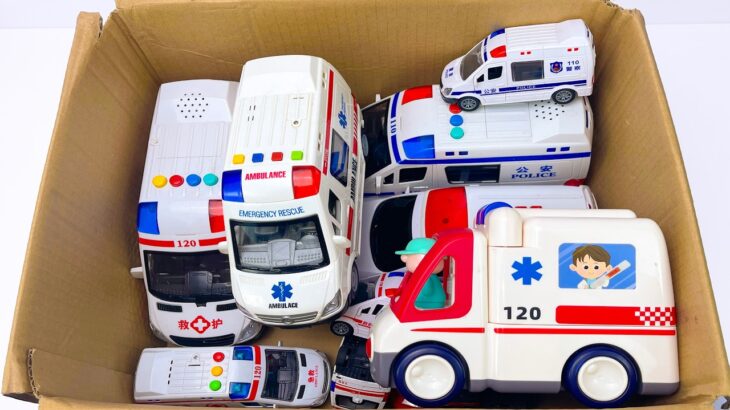 救急車のミニカーが走ります。サイレンありで坂道走行☆緊急走行｜Ambulance minicar runs in an emergency with sirens!