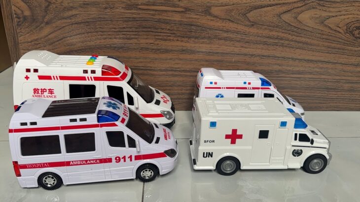 救急車のミニカーが走ります。サイレンありで坂道走行☆緊急走行｜Ambulance minicar runs in an emergency with sirens!