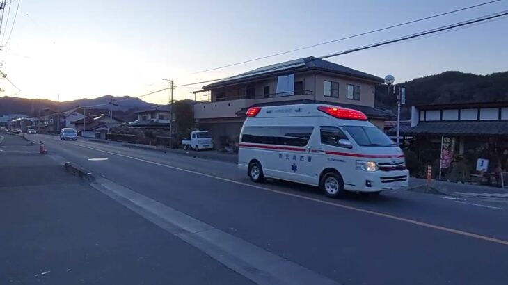 荒川JAガソリンスタンド前　救急車緊急走行