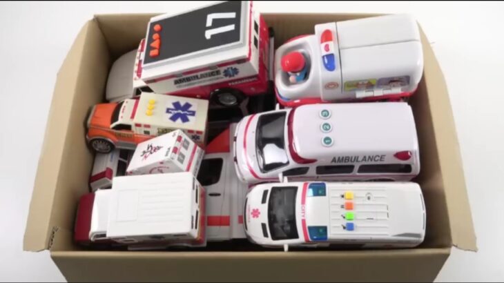 救急車のミニカーが走る! 緊急車両 坂道 サイレン音☆Miniature ambulance car running! Emergency vehicle hill siren sound