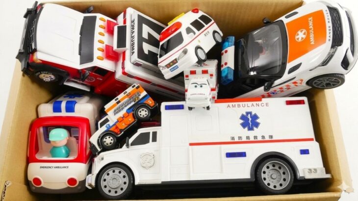 救急車のミニカーが走る! 緊急車両 坂道 サイレン音☆Miniature ambulance car running! Emergency vehicle hill siren sound