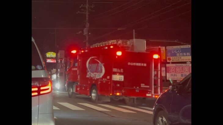 緊急走行！PA連携で緊走する小山市消防本部（小山救急2・小山化学2）